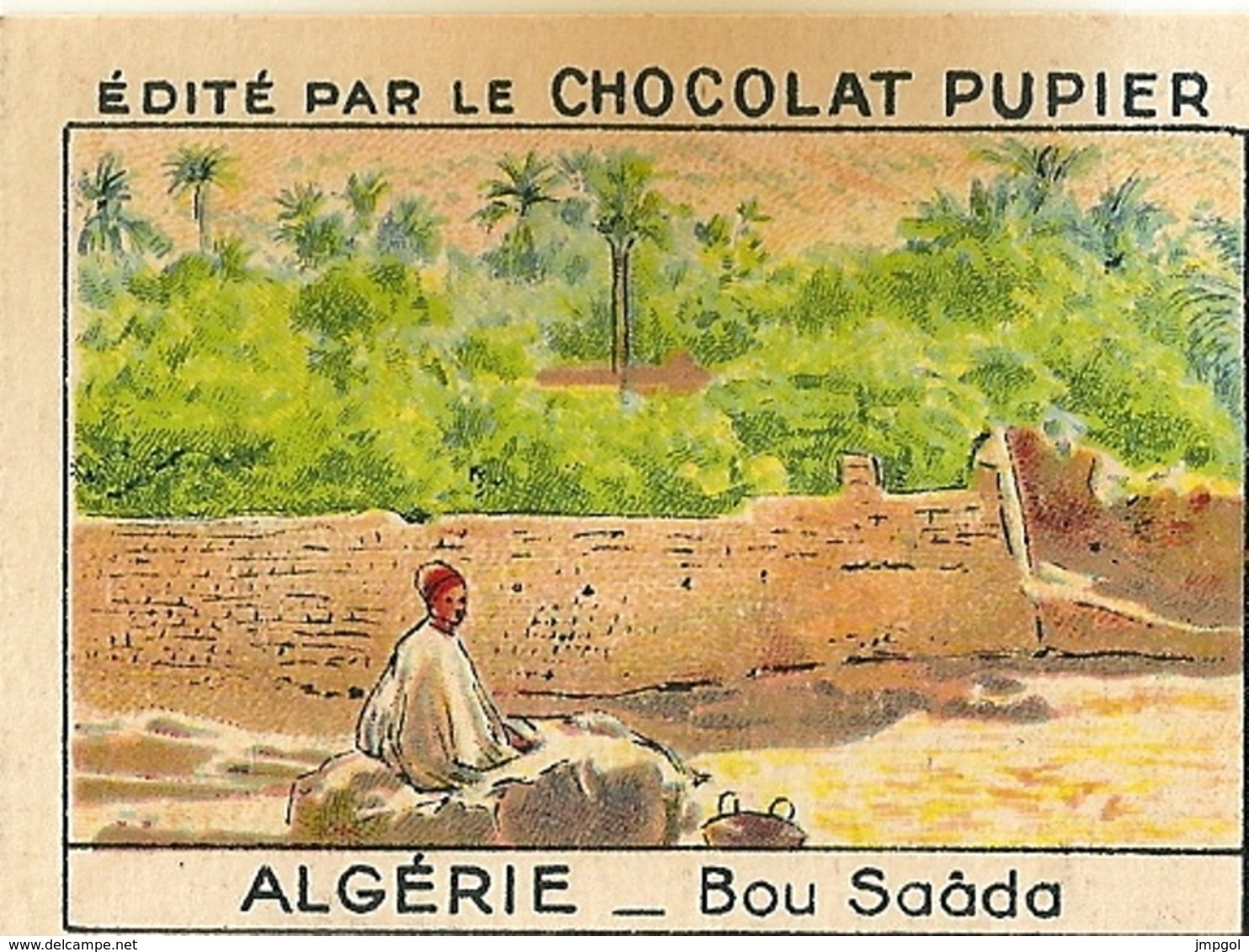 Image Chocolat Pupier Algérie Bou Saâda N°20 - Autres & Non Classés