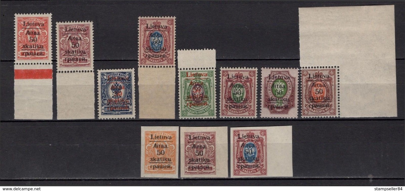 1920 Sol. 1-11 ** South Lithuania (Grodno) Overprint Full Series MNH OG See Discription - Neufs
