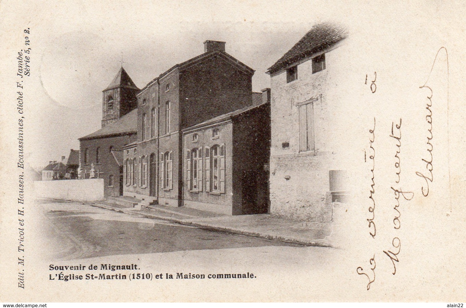 Mignault.L'Eglise St-Martin(1510) Et La Maison Communale. - Autres & Non Classés