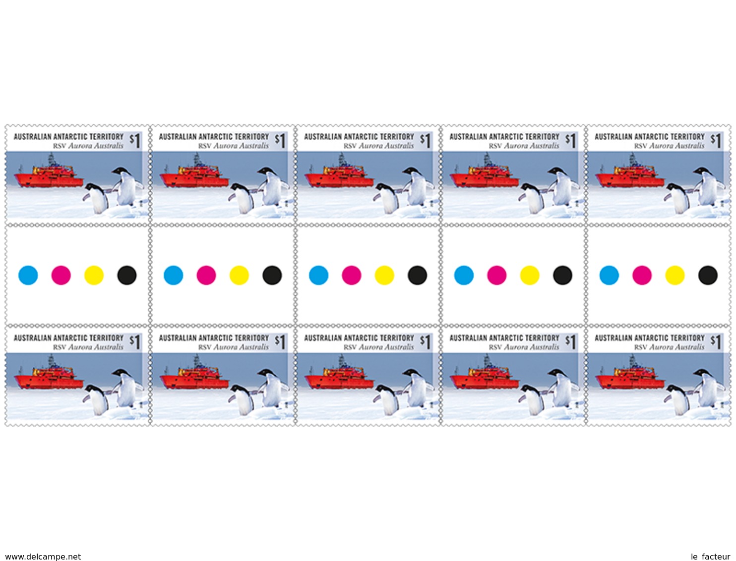 CE12 AAT Australian Antarctic Territory Territoire Australien De L'Antarctique   X10 RSV Aurora Australis 2018 Manchots - Unused Stamps