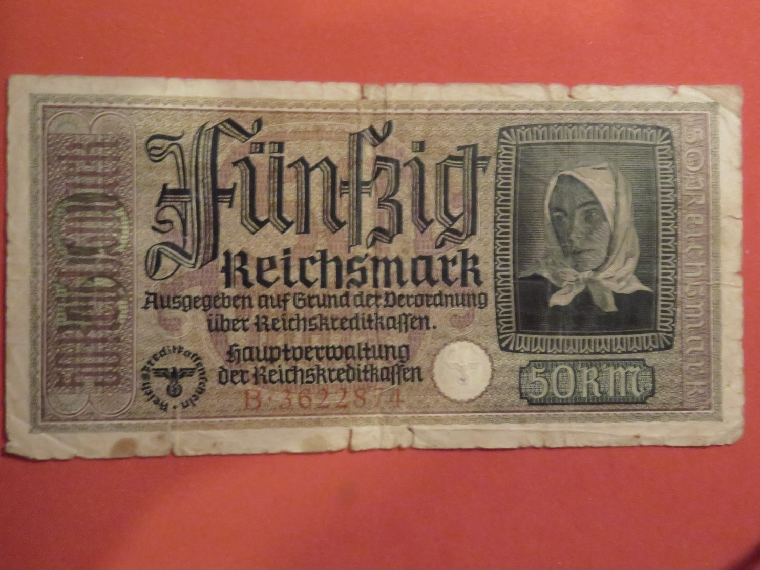 Allemagne 50 REICHSMARK Billet 1940-1945 Ww2 Militaria - 50 Reichsmark
