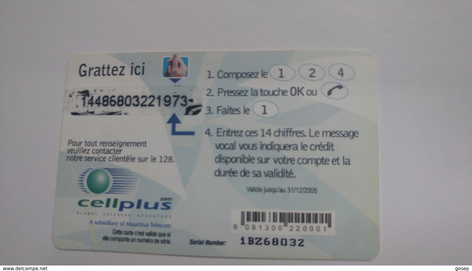 Mauritius-chat Sur Ton Portable-(rs125)-used Card+1card Prepiad Free - Mauricio