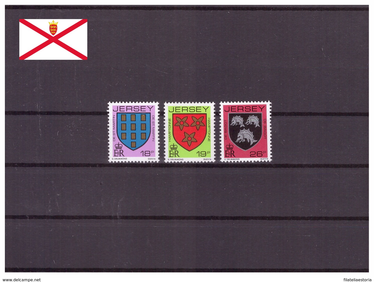 Jersey 1988 - MNH ** - Armoiries - Michel Nr. 439-441 Série Complète (gbj078) - Jersey