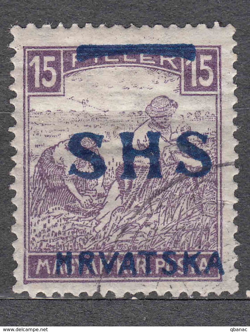 Yugoslavia Kingdom SHS, Issues For Croatia 1918 Mi#63 Used - Used Stamps