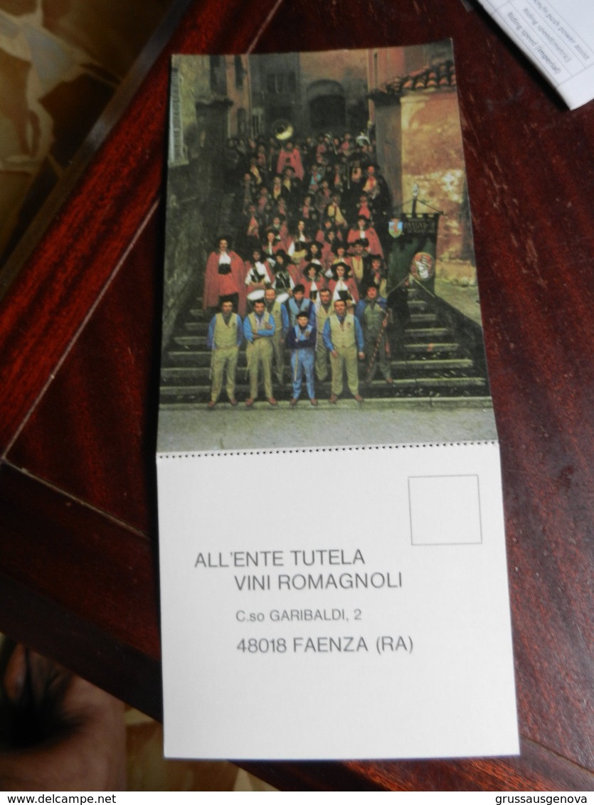 18736) CARTOLINA PUBBLICITARIA ENTE TUTELA VINI ROMAGNOLI LA BANDA PASSATORE - Altri & Non Classificati