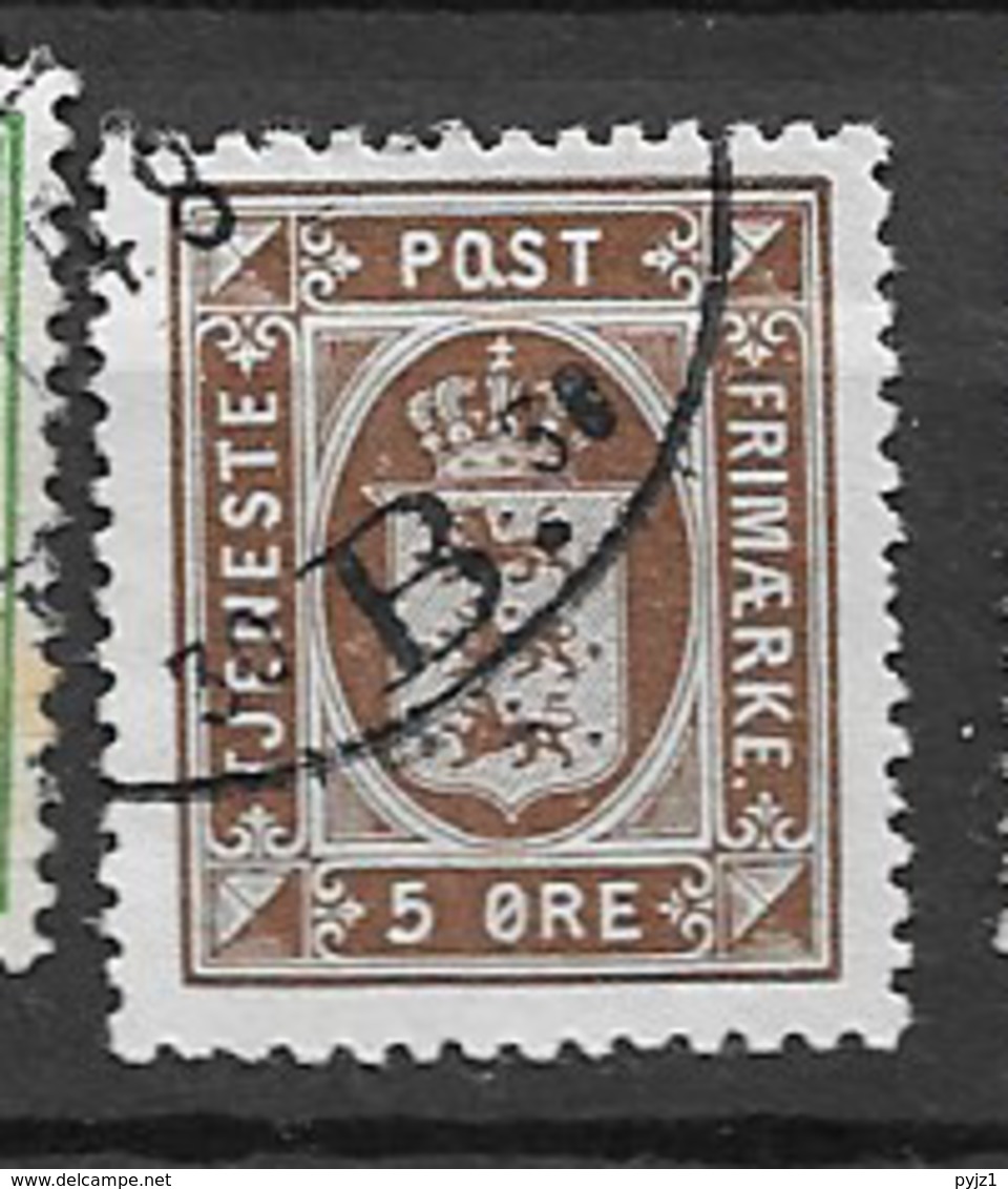 1914 USED Danmark Mi 15 Wmk Crosses - Dienstmarken