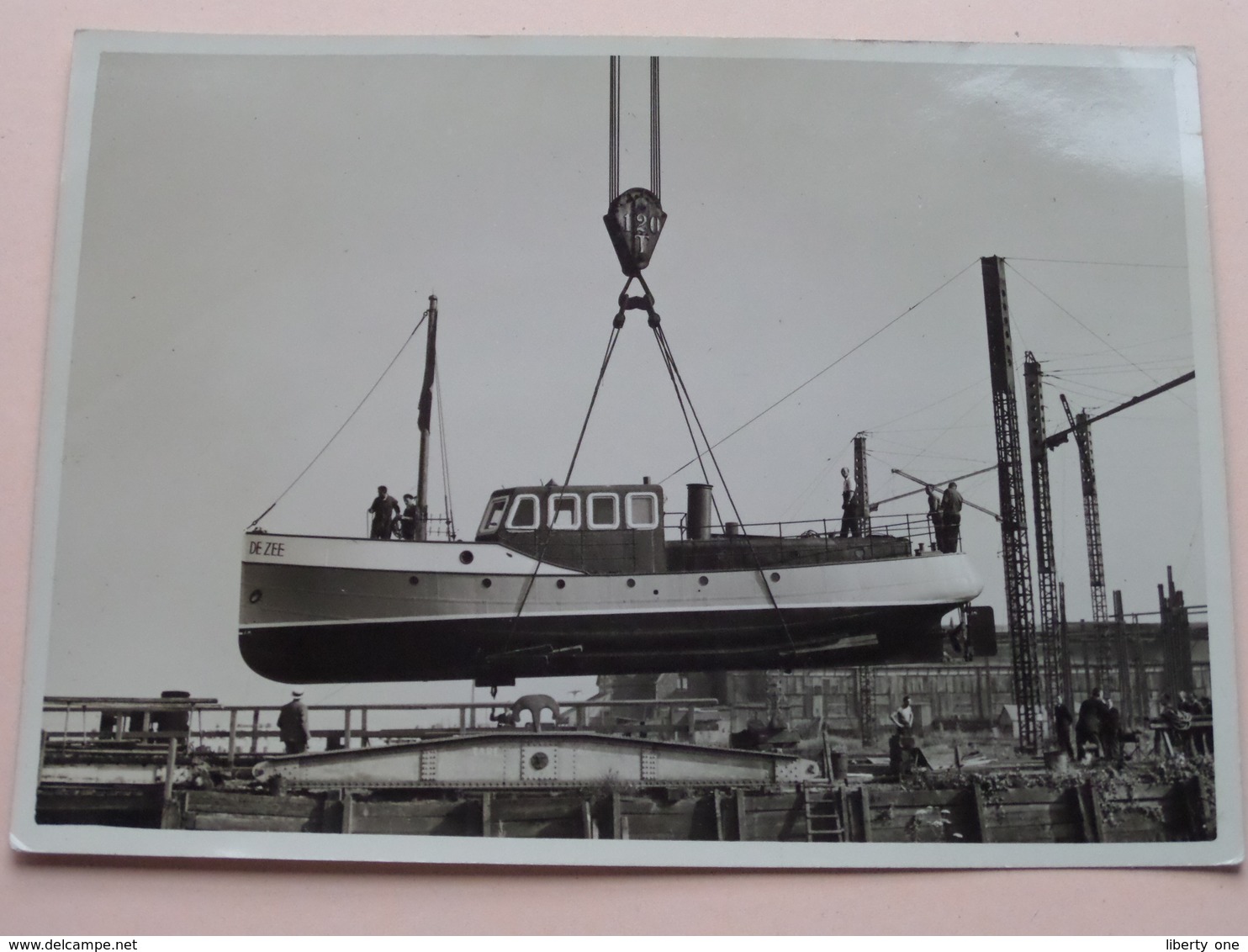Schip / Bateau / Schiff / Boat / Ship " DE ZEE " Oostende ( Zie Foto's / 3 Stuks ) Formaat 18 X 13 Cm ! - Boten
