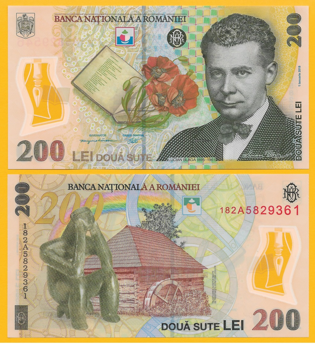 Romania 200 Lei P-122 2018 UNC - Roumanie