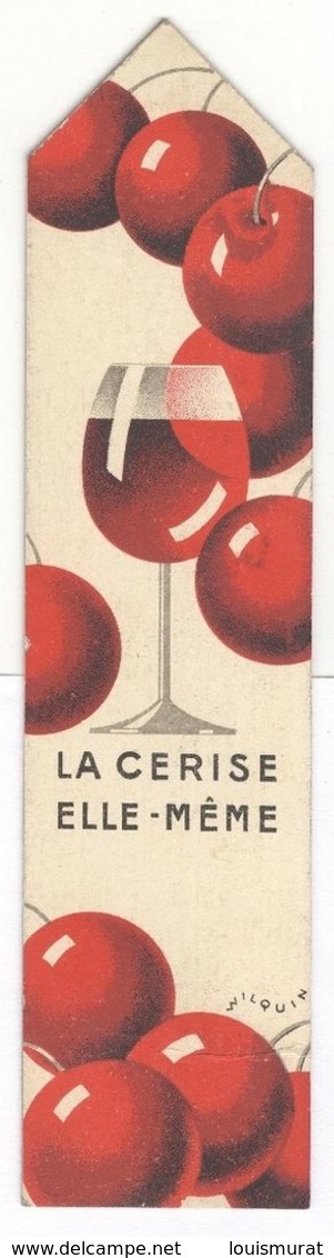 Marque Page - Alcool - Liqueur De Cerises Rocher - La Côte Saint André - Isère - Wilquin - Autres Accessoires