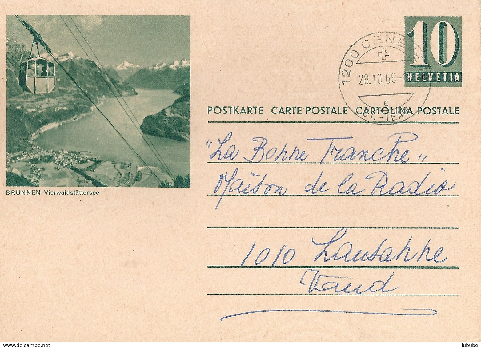 PK 193  "Brunnen Vierwaldstättersee"            1966 - Stamped Stationery