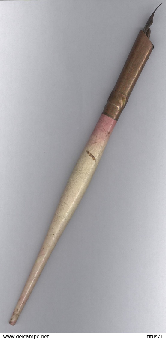 Porte-plume Ancien Géant - 31,5 Cm - The Midget American Pencil Co N.Y. - Bon état - Plumes