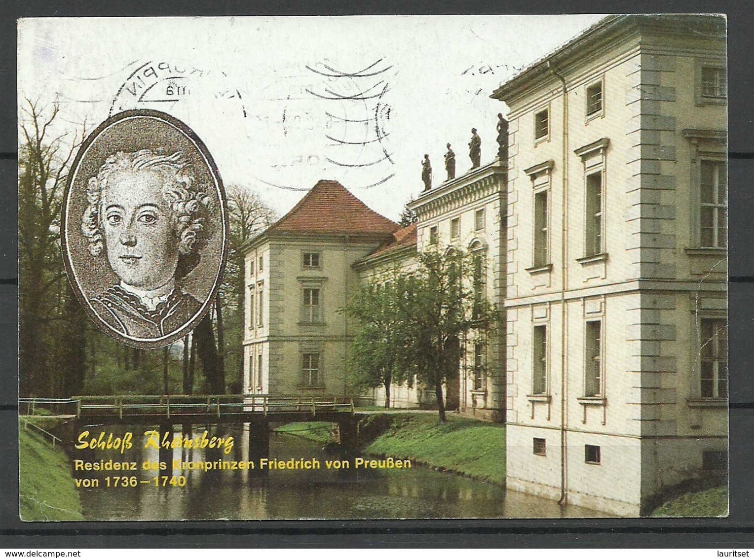 Germany RHEINSBERG Castle (sent 1992, With Stamp) - Rheinsberg