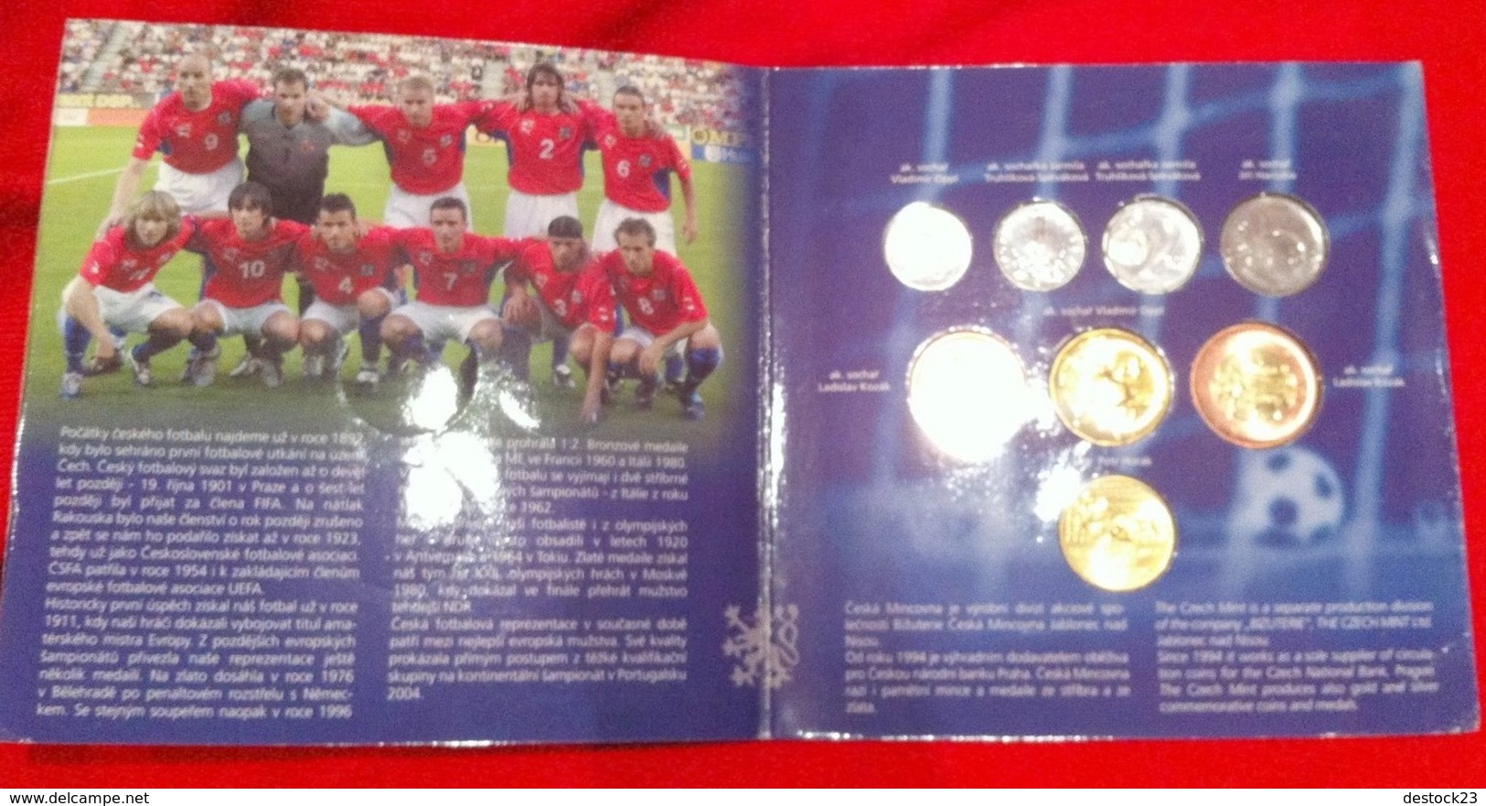 Neuf Rare Coffret Série 8 Pièces Officiel Couronne République Tchèque Année 2004 Édition Spéciale Football ! 15 000ex ! - Tchéquie