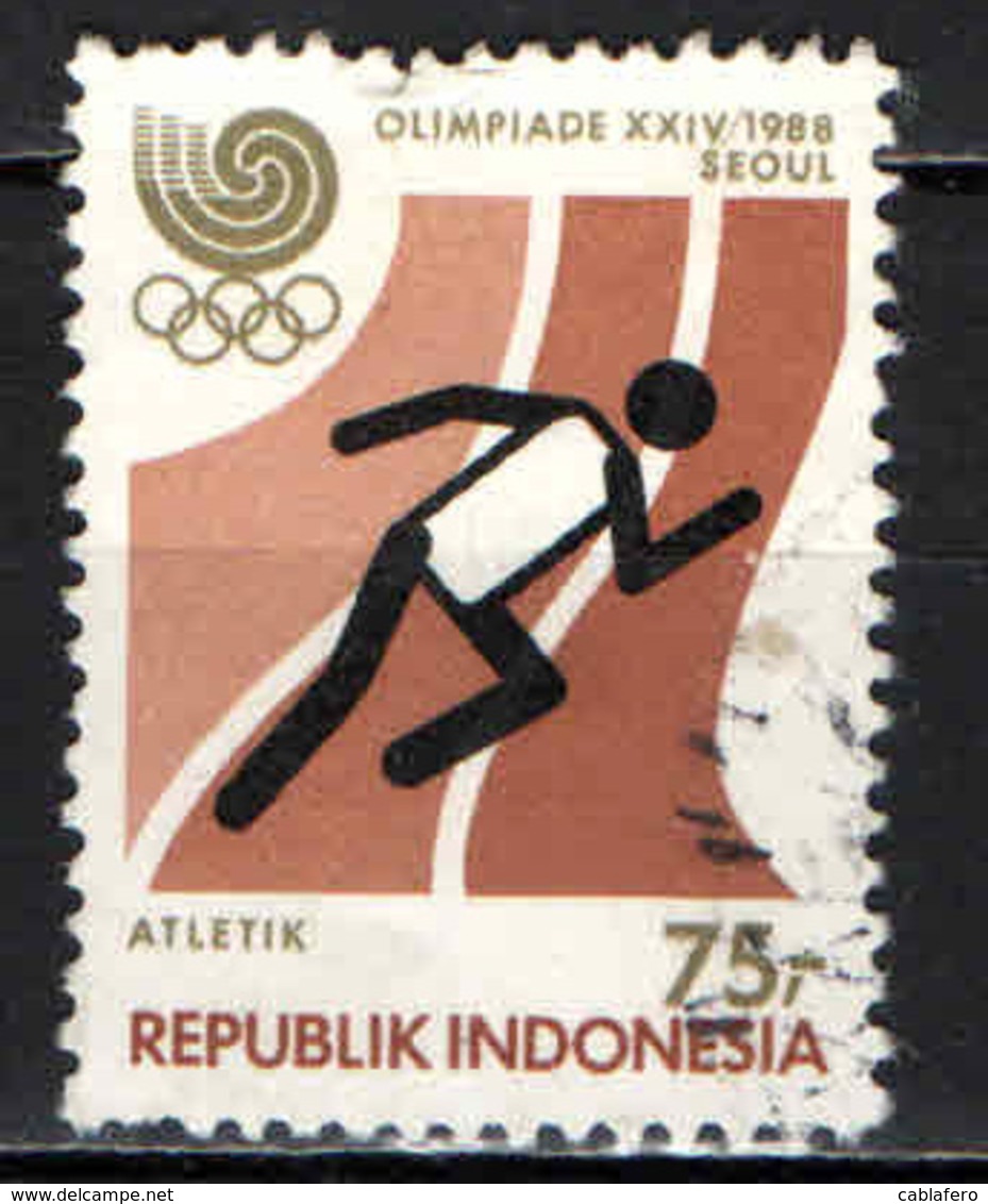 INDONESIA - 1988 - GIOCHI OLIMPICI DI SEUL - USATO - Indonésie