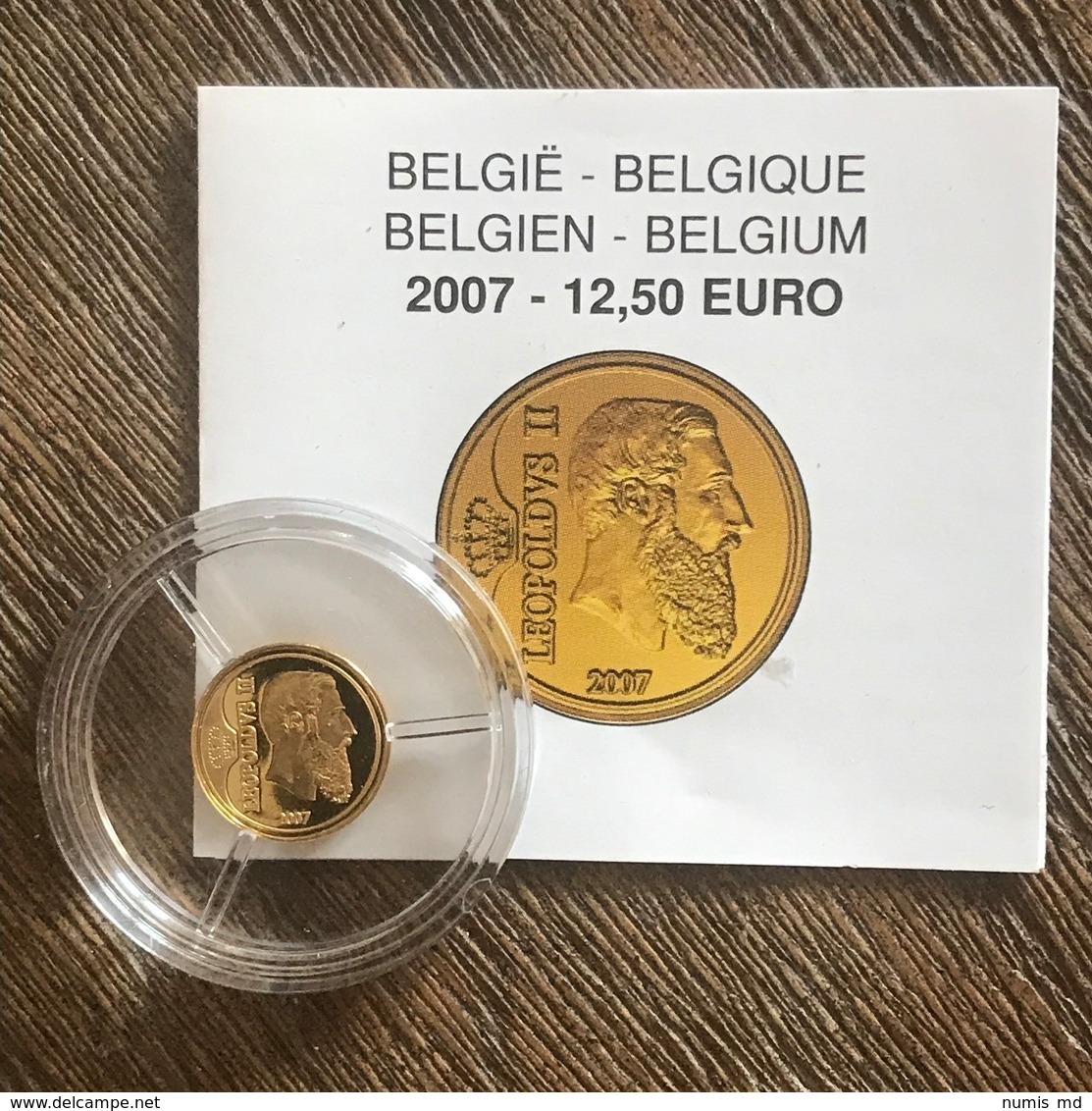 BE33 12,5 EURO 2007 Léopold II *QP* Quality Proof + CERTIFICAT D'origine ! - Belgique