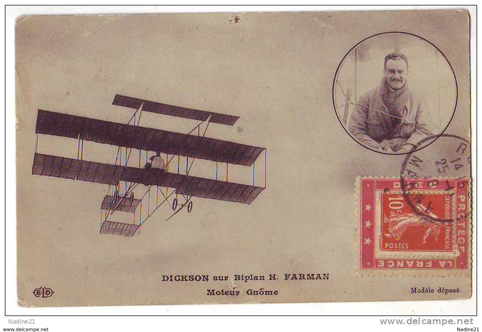 CPA AVIATION - M. DICKSON Sur Biplan H. FARMAN (Bétheny - Champagne) - MARNE - Meetings