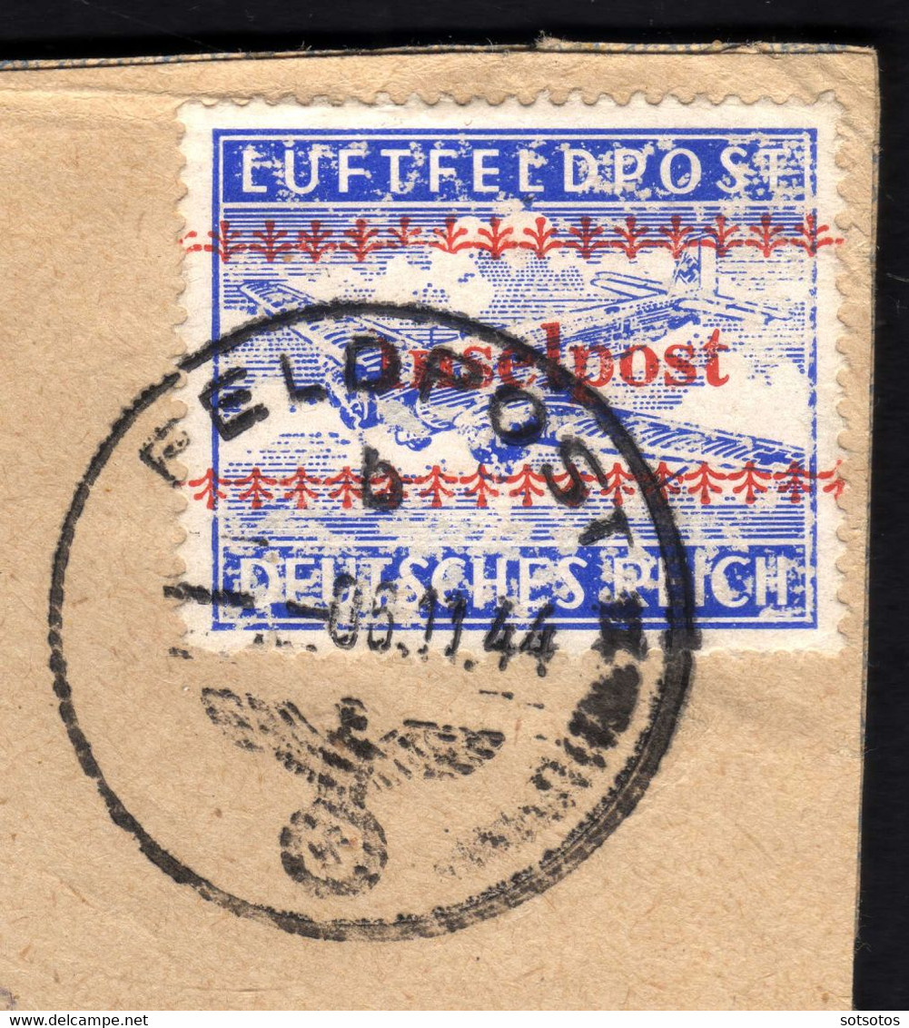 CRETE 5.11.1944: GERMAN OCCUPATION Surcharged INSELPOST German Air Post Stamp On Cover (M #7 - Hellas #1)  Extremely Rar - Creta