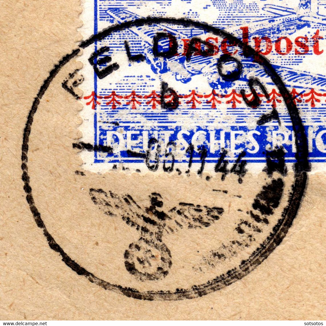 CRETE 5.11.1944: GERMAN OCCUPATION Surcharged INSELPOST German Air Post Stamp On Cover (M #7 - Hellas #1)  Extremely Rar - Creta