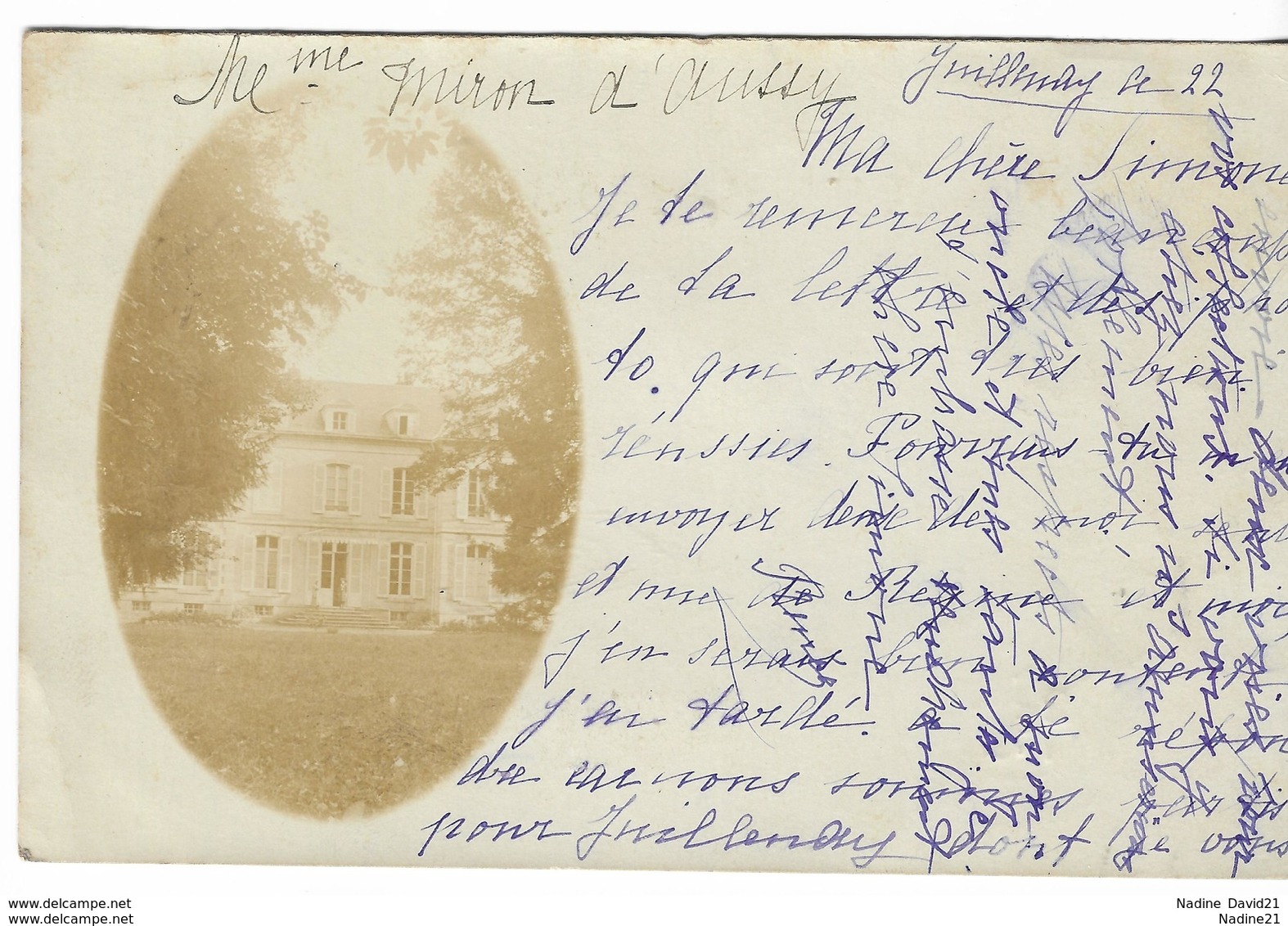 C.P. Timbre N°89 Ob. Càd Perlé Montlay En Auxois (CÔTE D'OR) - 1901 - 1877-1920: Semi-moderne Periode