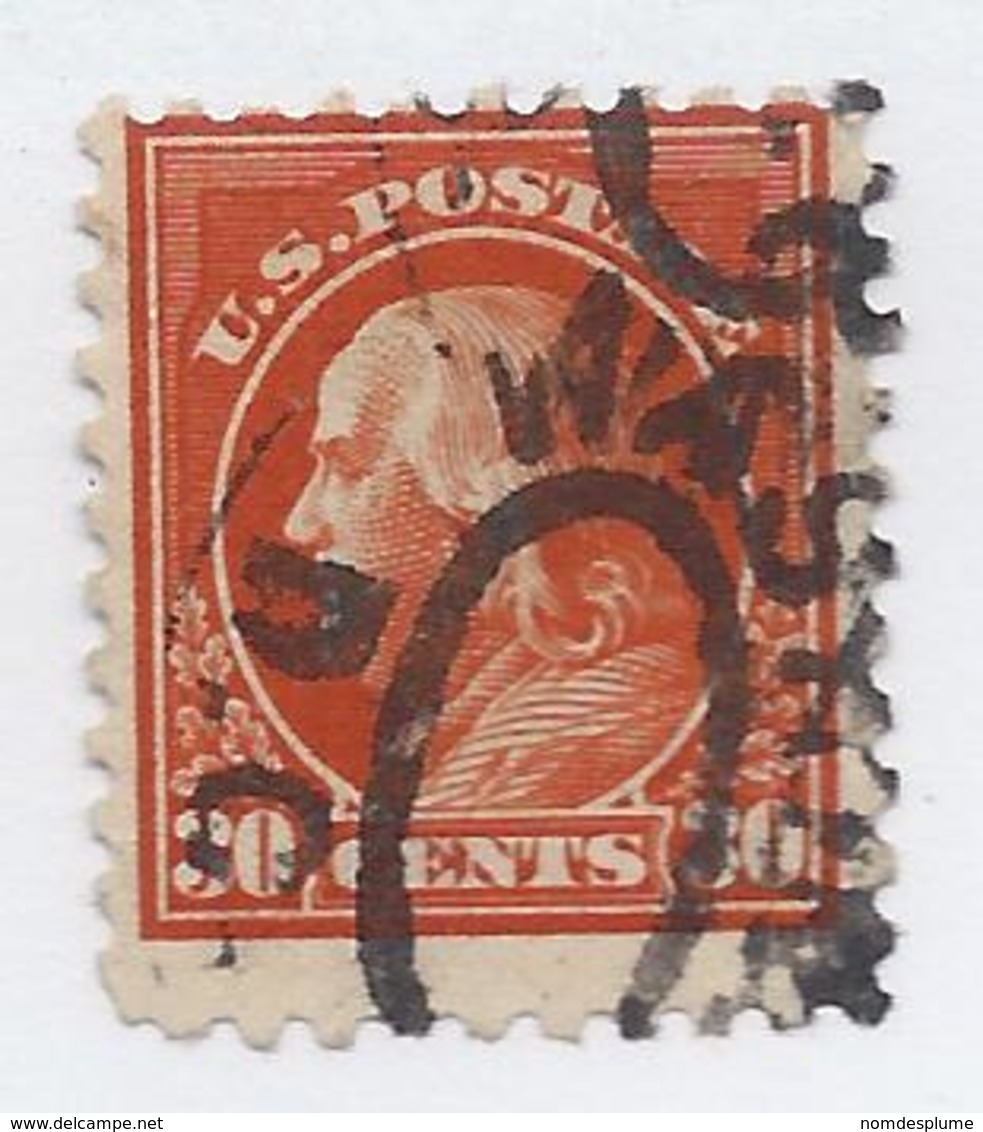 15596) USA 1912 Scott 439 Perforated 10  Watermarked - Usati