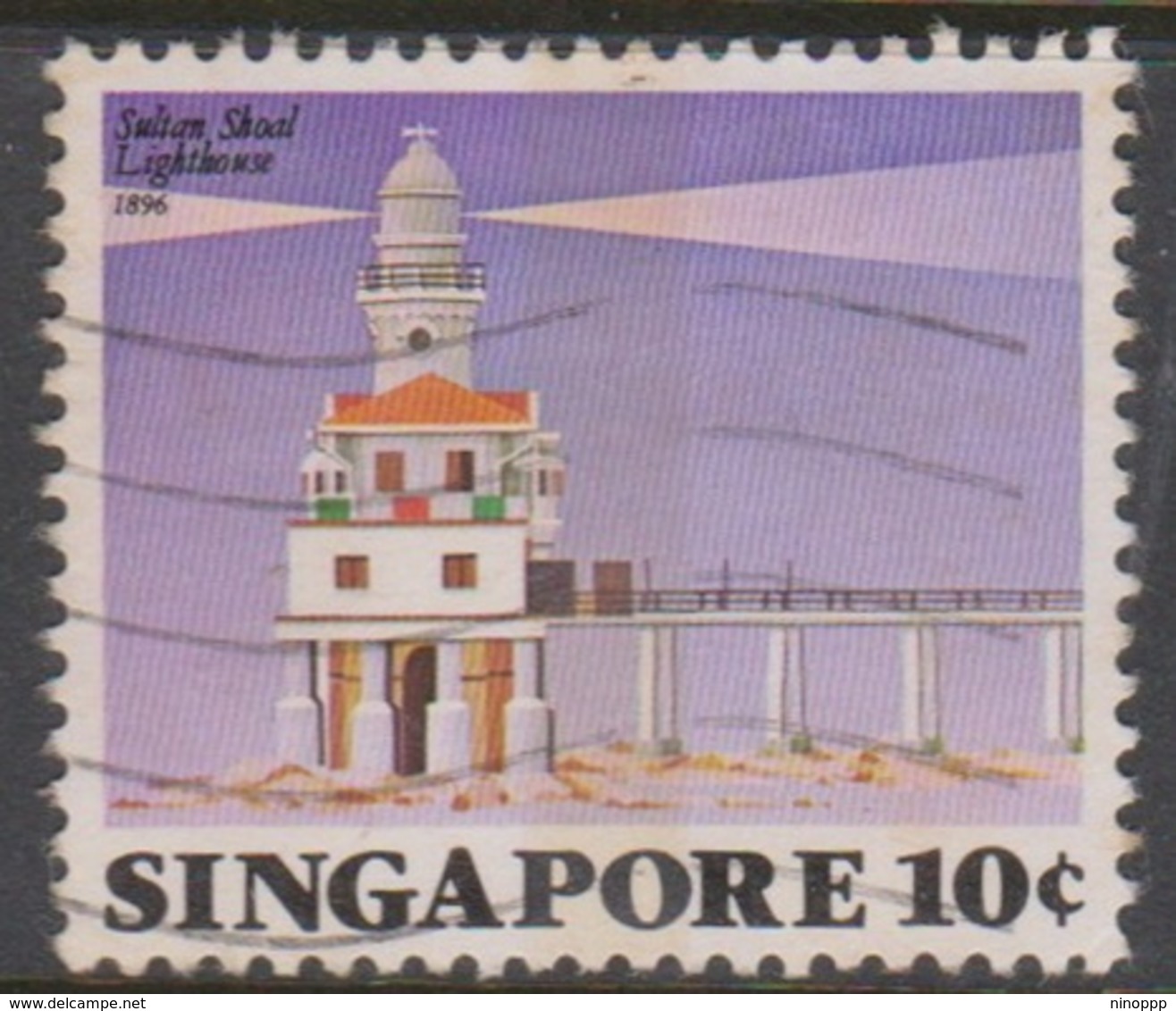 Singapore 431 1982 Lighthouses 10c Sultan Shoal, Used - Singapore (1959-...)