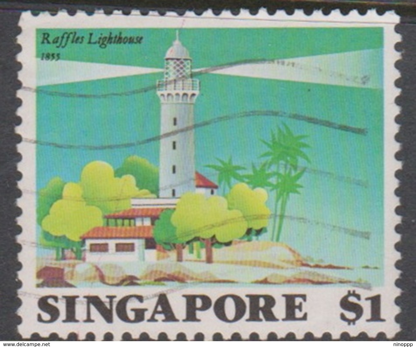 Singapore 433 1982 Lighthouses $ 1 Raffles Lighthouse, Used - Singapore (1959-...)