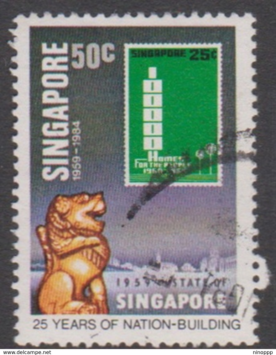 Singapore 481 1984 25 Years Of Nation Building,50c 10000 Homes, Used - Singapore (1959-...)