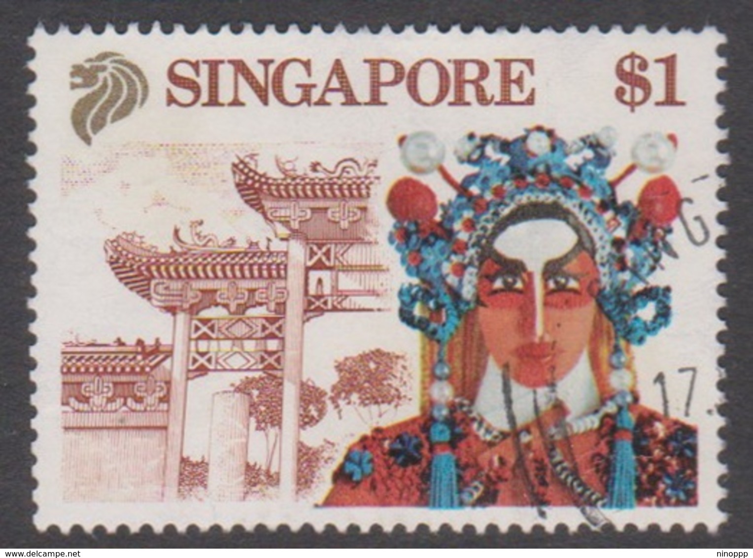 Singapore 637 1990 Tourism $ 1.00, Used - Singapore (1959-...)