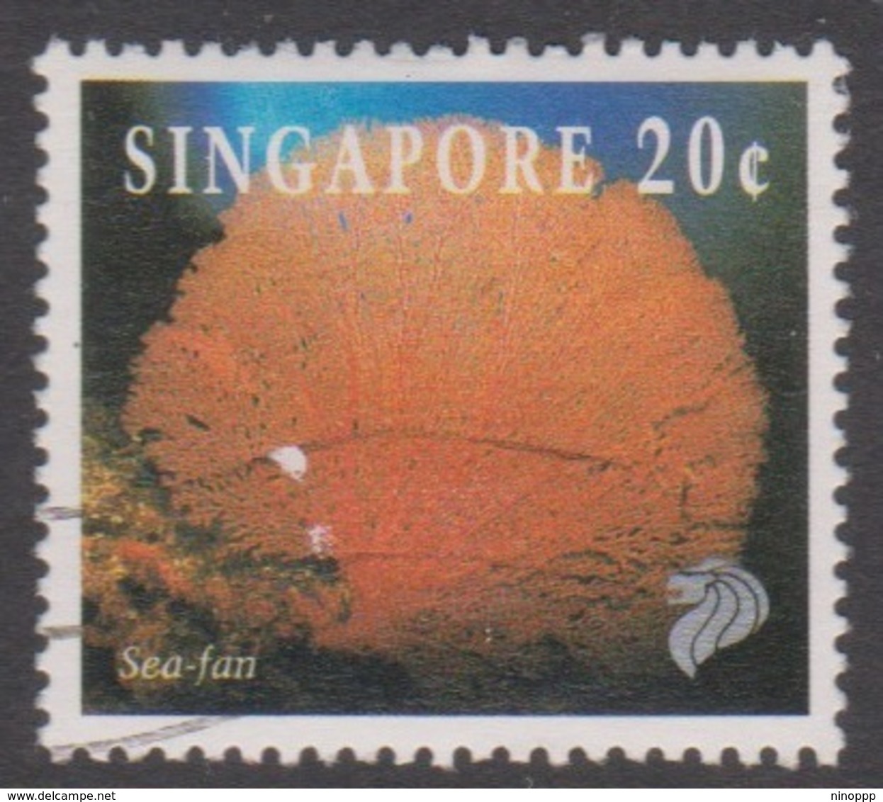 Singapore 741 1994 Corals And Reef Life,20c Sea Fan, Used - Singapore (1959-...)