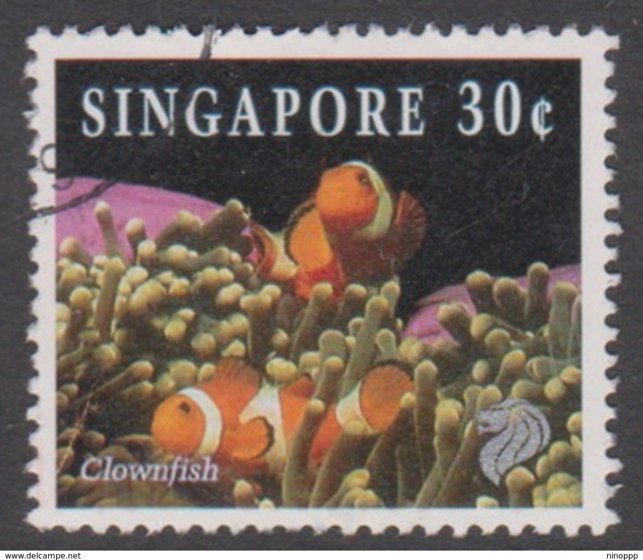 Singapore 744 1994 Corals And Reef Life,30c Clownfishy, Used - Singapore (1959-...)