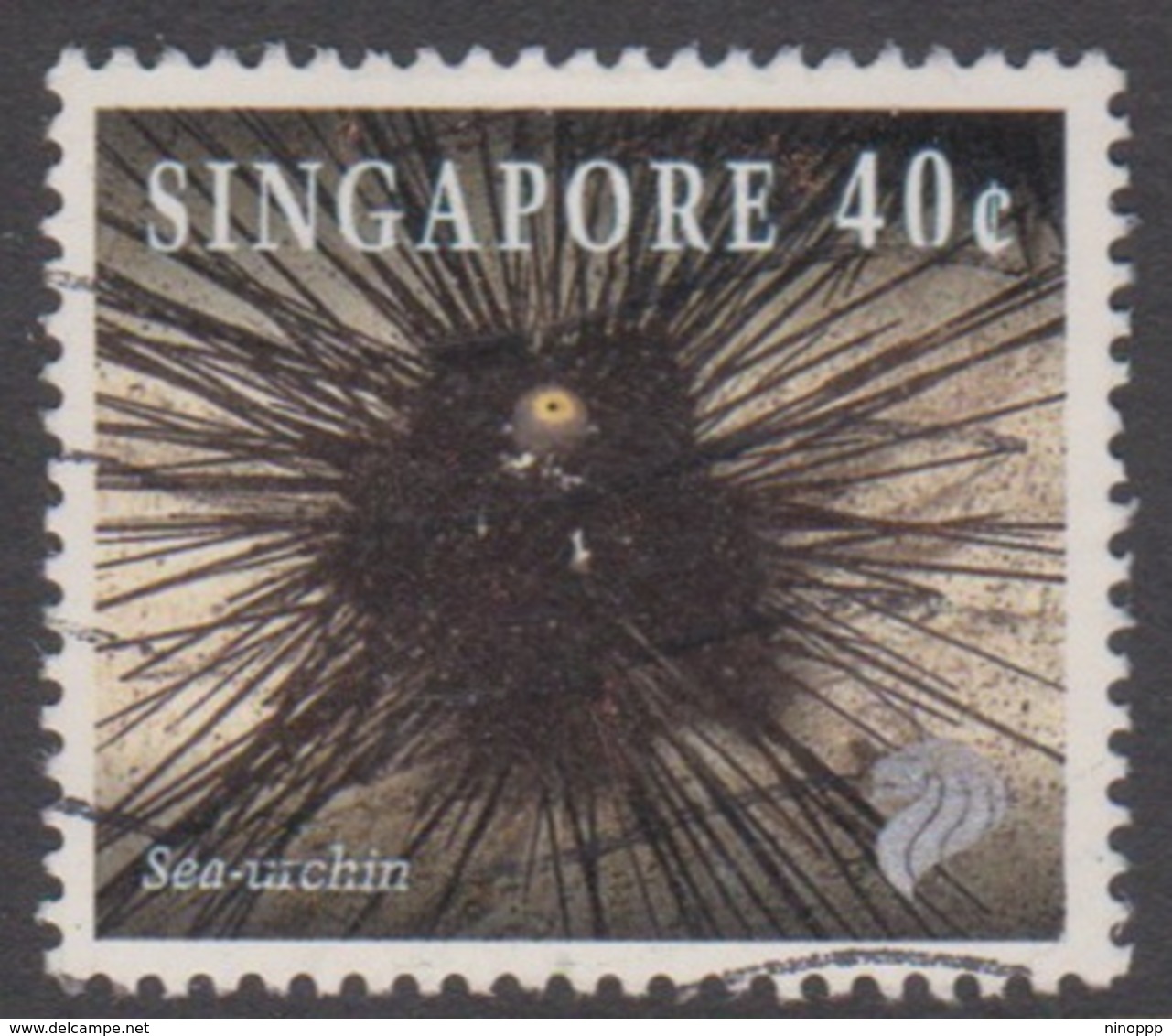 Singapore 746 1994 Corals And Reef Life,40c Sea Urchin, Used - Singapore (1959-...)