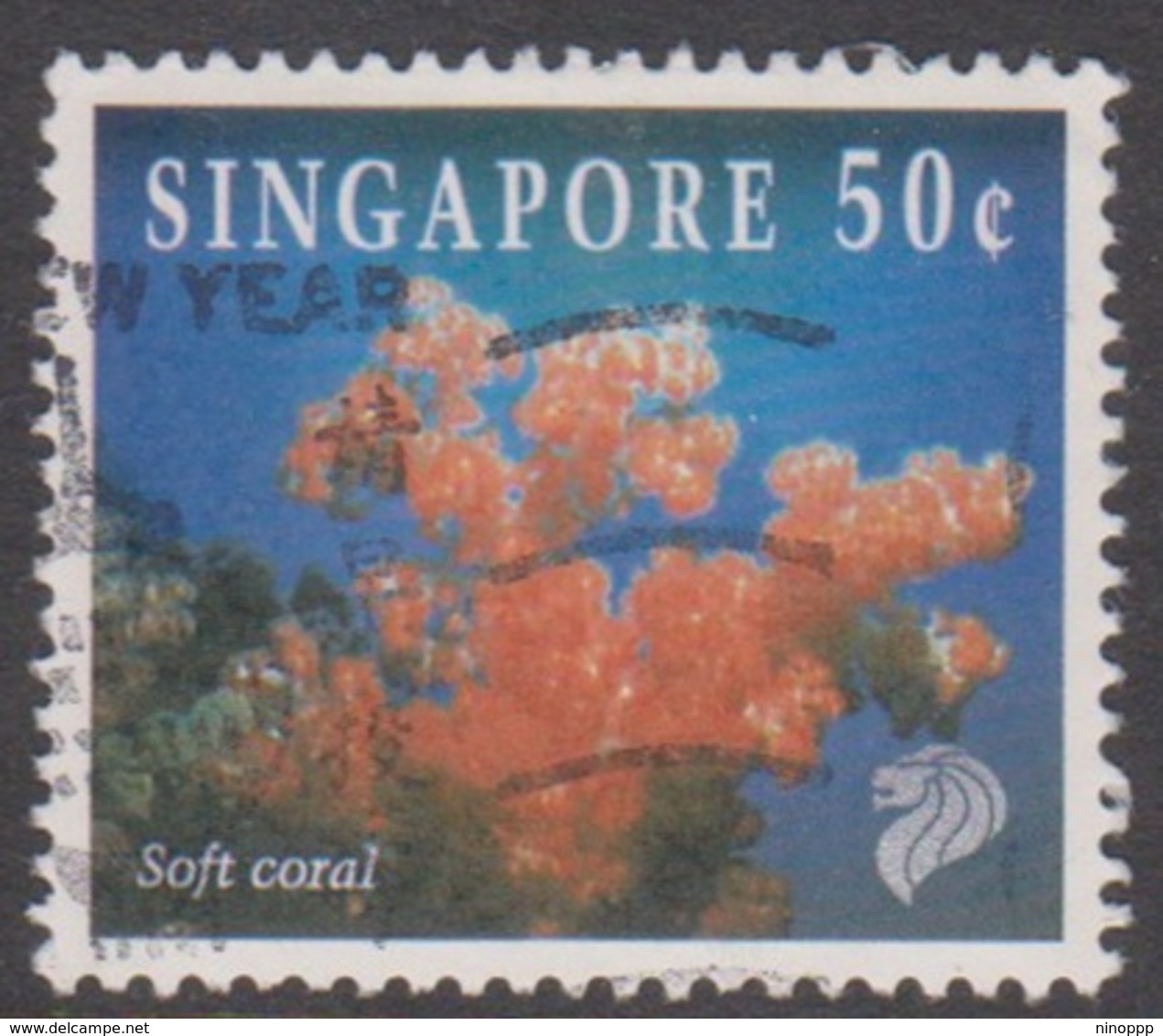 Singapore 747 1994 Corals And Reef Life,50c Soft Coral, Used - Singapore (1959-...)