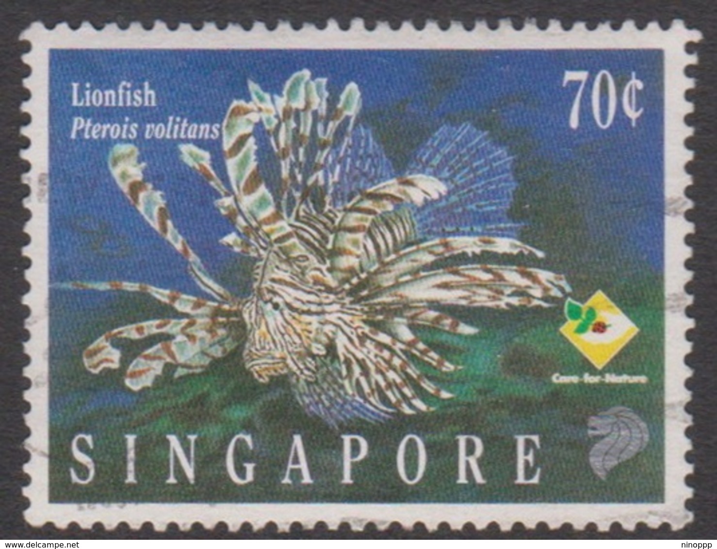 Singapore 797 1995 Marine Fish 70c Lionfish, Used - Singapore (1959-...)