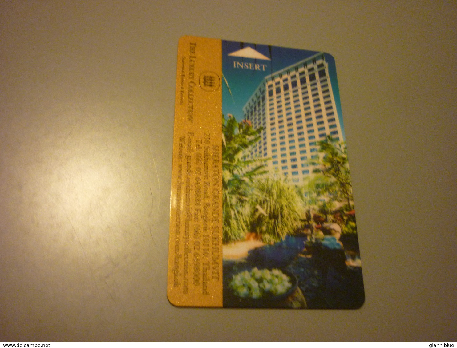 Thailand Sukhumvit Grande Sheraton Hotel Room Key Card - Cartes D'hotel