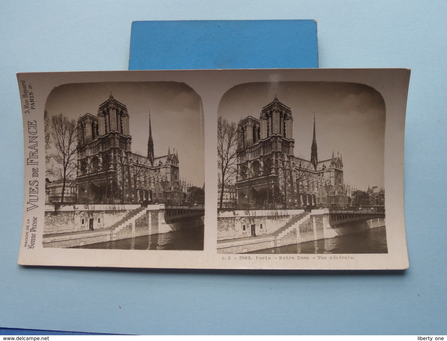 PARIS : Notre-Dame - Vue Générale : S. 2 - 2963 ( Maison De La Bonne Presse VUES De FRANCE ) Stereo Photo ! - Photos Stéréoscopiques