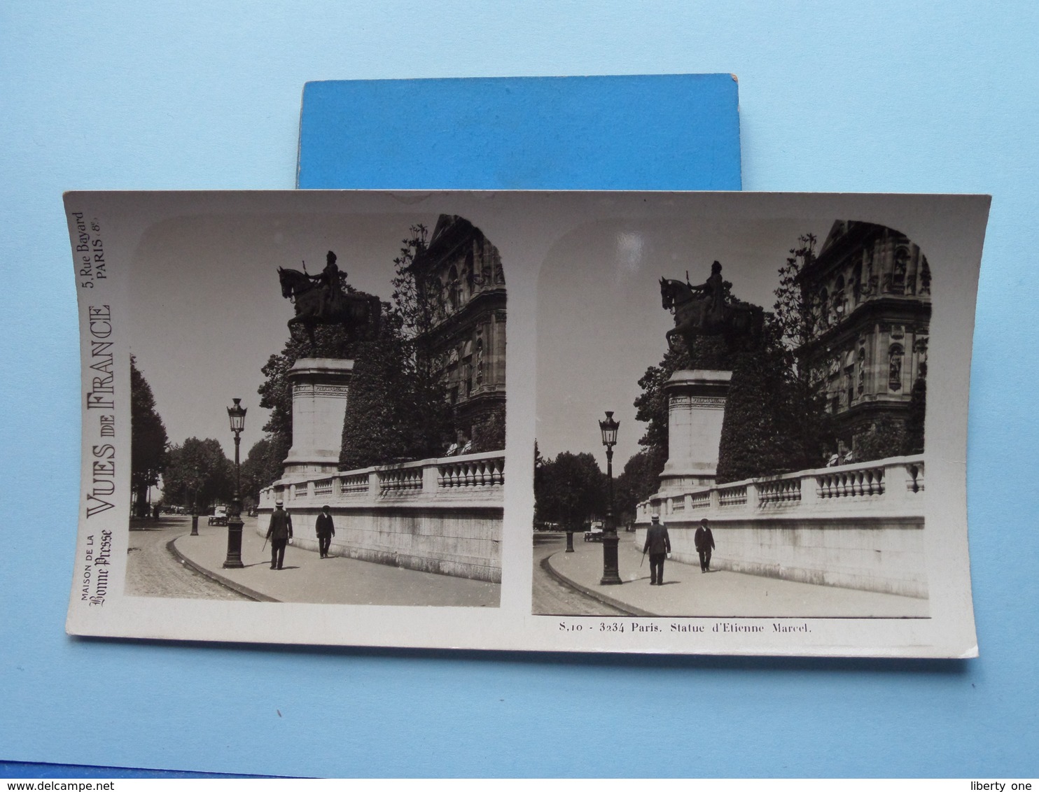 PARIS : Statue D'Etienne Marcel : S. 1 - 3234 ( Maison De La Bonne Presse VUES De FRANCE ) Stereo Photo ! - Photos Stéréoscopiques