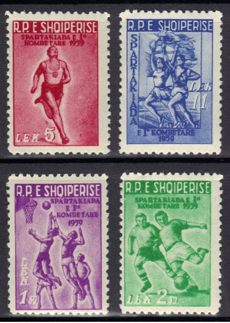 1959-(MNH=**) Albania S.4v.""sports,basket,calcio,corsa,fiaccola Olimpica""catalogo Yvert  15 - Albania