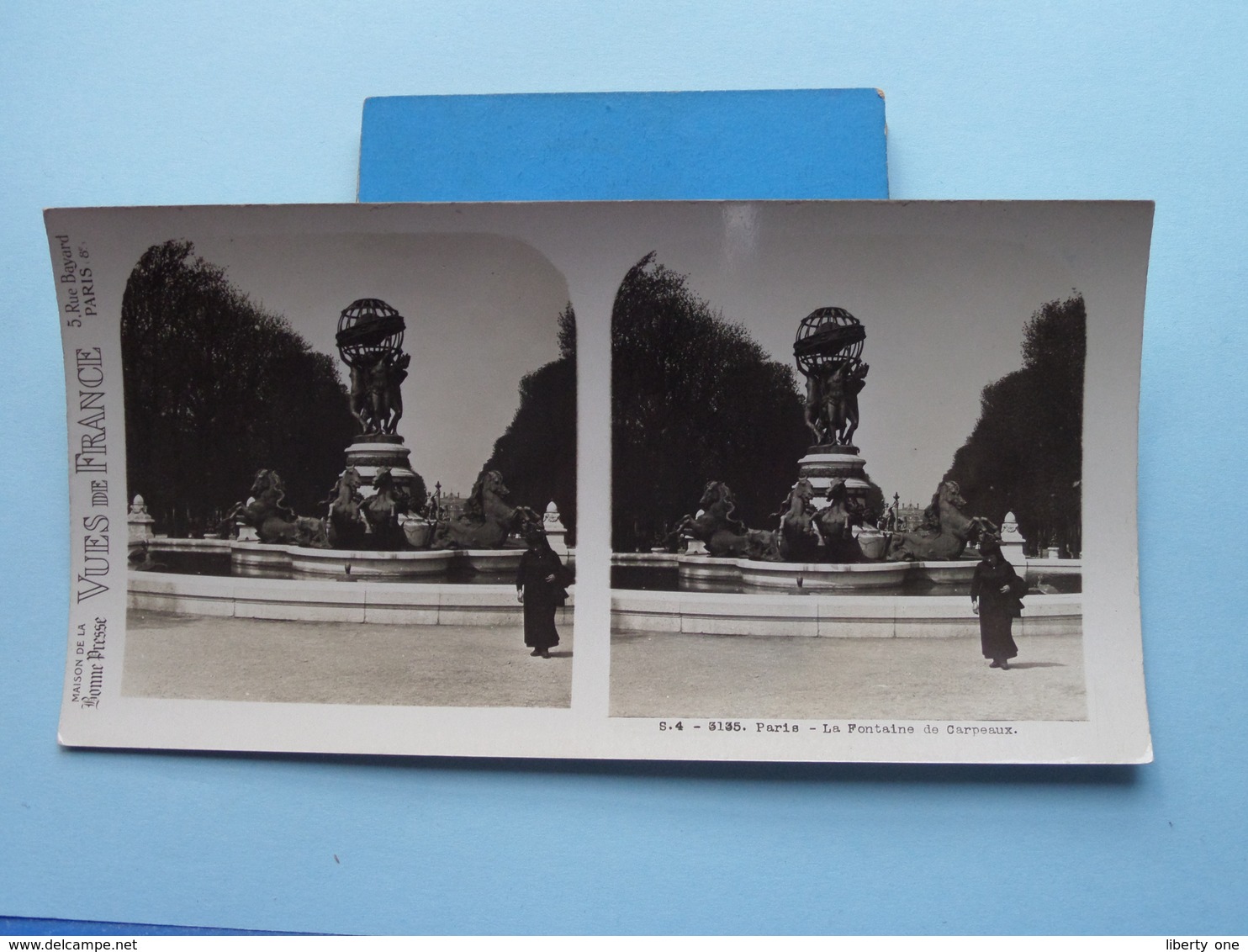 PARIS : La Fontaine De Carpeaux : S. 4 - 3135 ( Maison De La Bonne Presse VUES De FRANCE ) Stereo Photo ! - Photos Stéréoscopiques