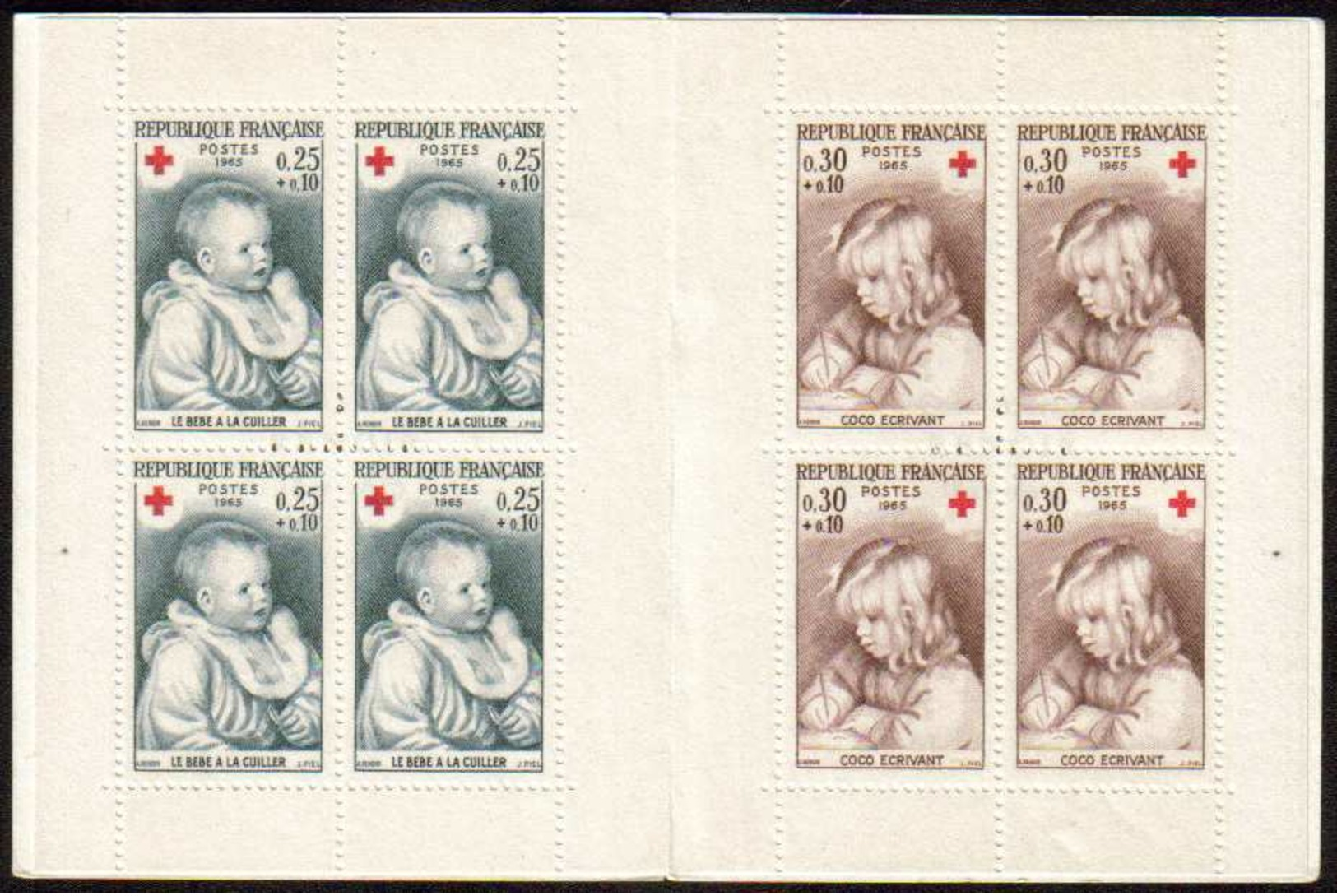 1965-(MNH=**) Francia Libretto Quattro S.8v.""pro Croce Rossa,quadri Di Renoir""cat.Filagrano  6 - Nuovi