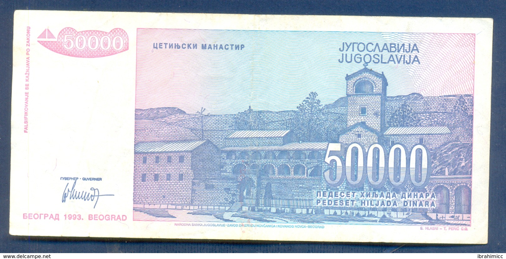 50000 Dinara Yugoslavia 1993 - Jugoslavia