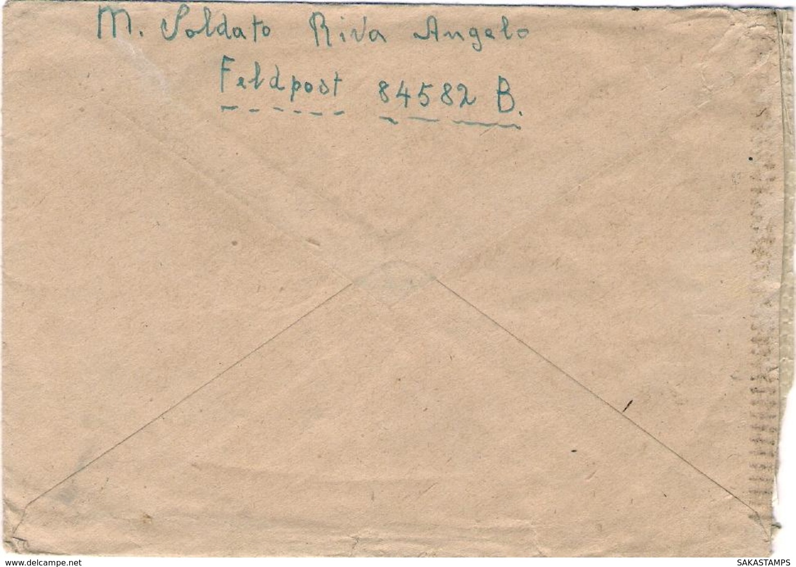1944-lettera Con Testo ""Posta Da Campo / D / 20.8.44""  Indicazione Manoscritta Feldpost 84582 B - Poststempel