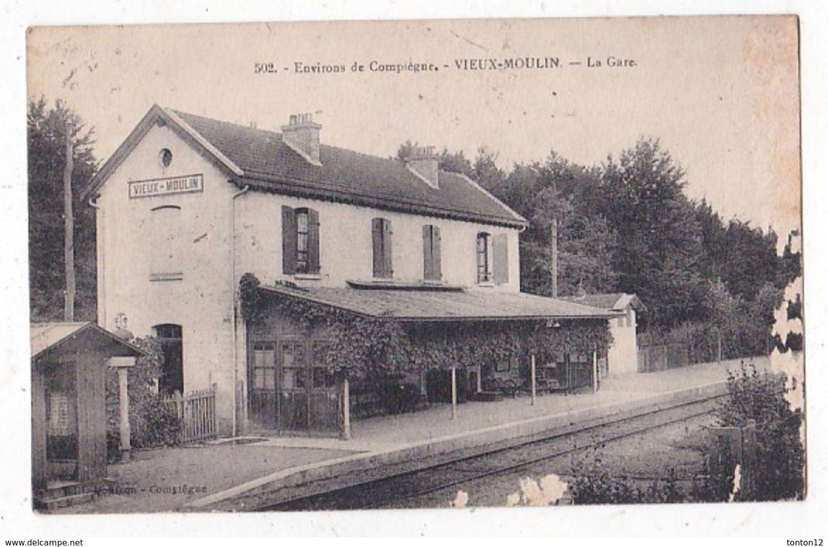 Carte Au Environ De Compiègne Vieux Moulin La Gare - Compiegne