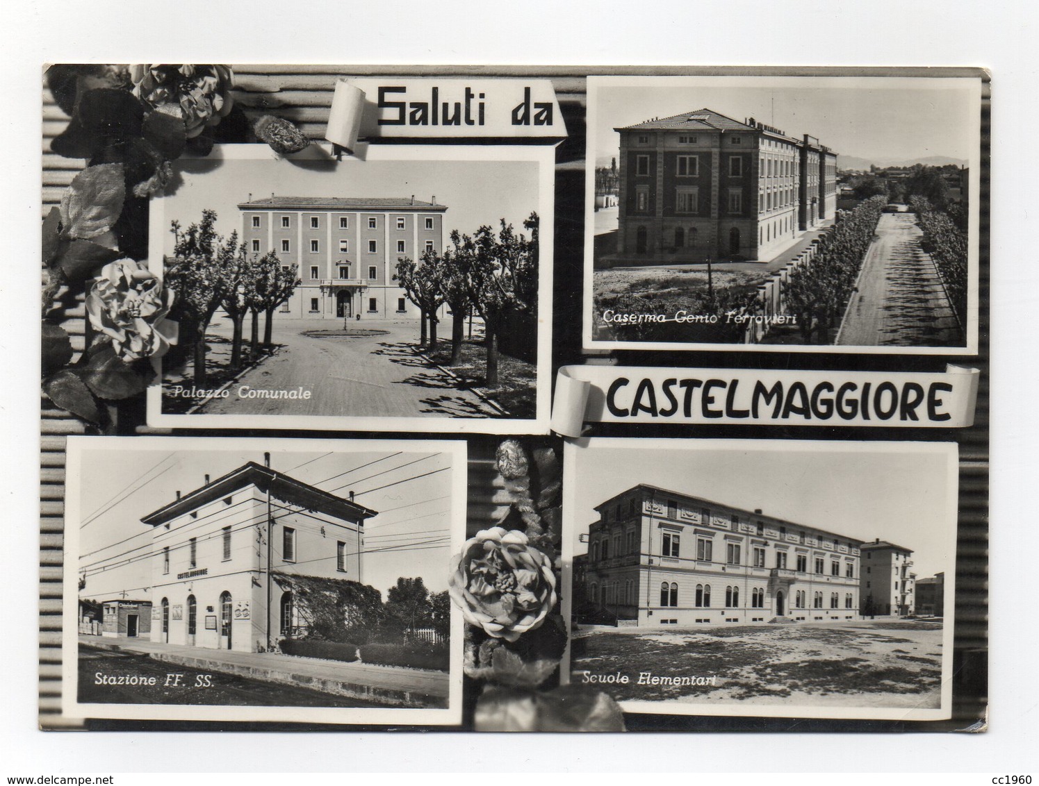 Castel Maggiore (Bologna) - Saluti Da - Cartolina Multipanoramica - Stazione Ferroviaria Viaggiata Nel 1957 - (FDC13148) - Bologna