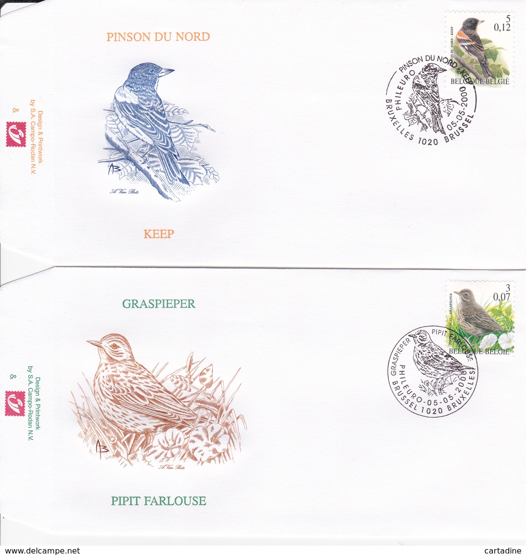 Série De 4 FDC - Oiseaux De BUZIN - Timbres N° 2918/21 - 1985-.. Birds (Buzin)