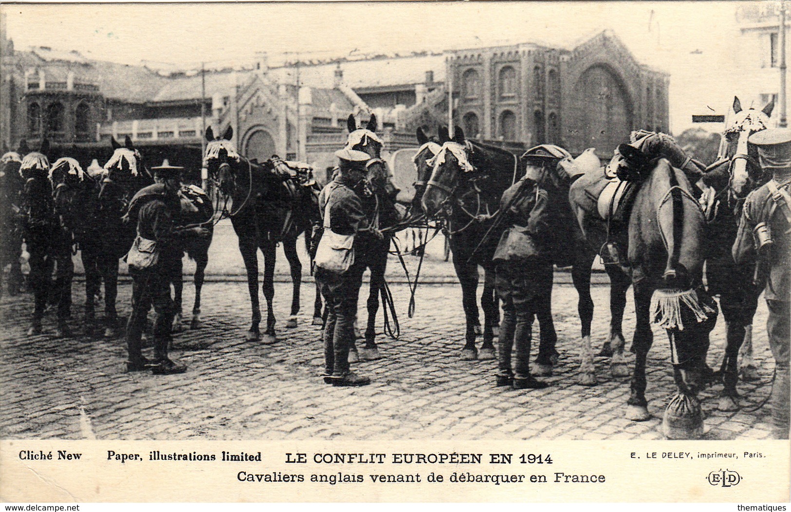 Thématiques 2018 Commémoration Fin De Guerre 1914 1918 Cavaliers Anglais Venant De Débarquer En France - War 1914-18