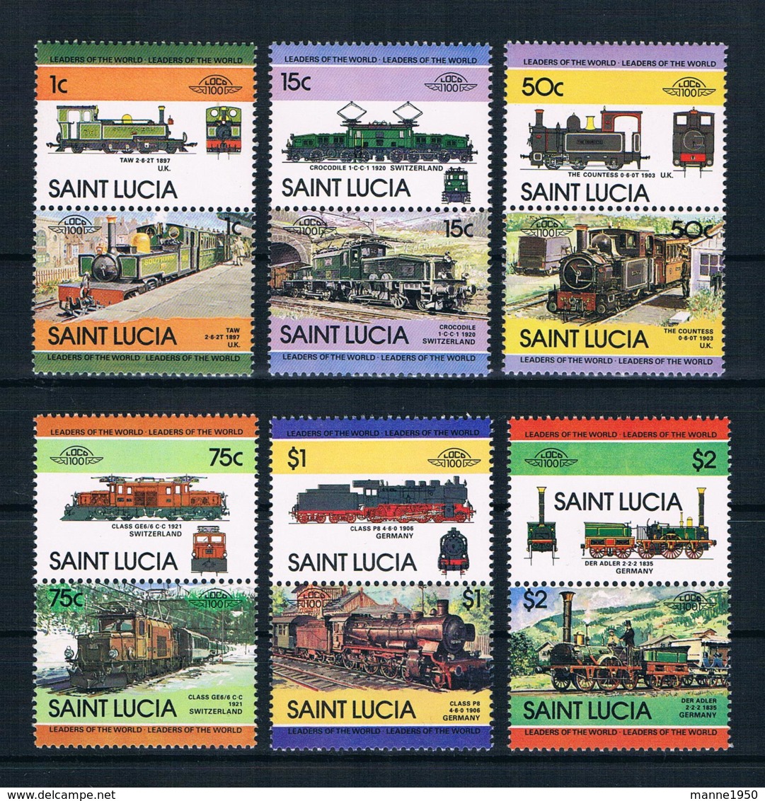 St. Lucia 1984 Eisenbahn Mi.Nr. 672/83 Kpl. Satz ** - St.Lucia (1979-...)