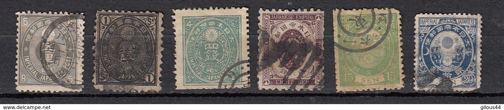 Japon Sèrie 1876  6 Valeurs - Usados