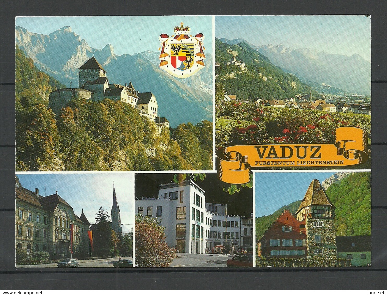 LIECHTENSTEIN Schloss Vaduz Sent From Germany 2000 With Stamp NB! Light Bends! - Liechtenstein