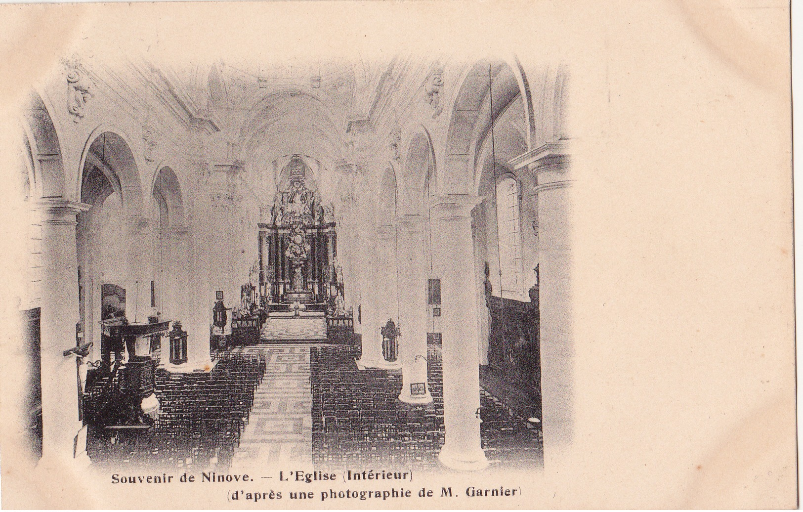 Ninove. L' Eglise Intérieur. - Ninove