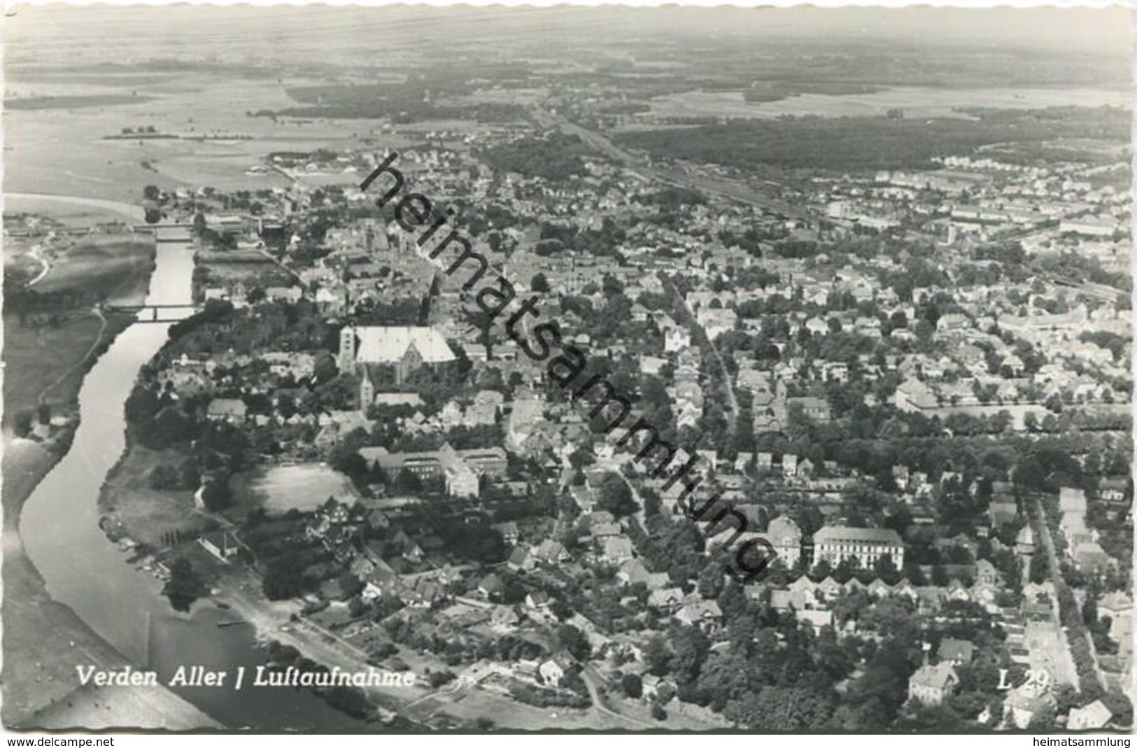 Verden (Aller) - Luftaufnahme - Foto-AK - Verlag Ferd. Lagerbauer & Co Hamburg - Verden